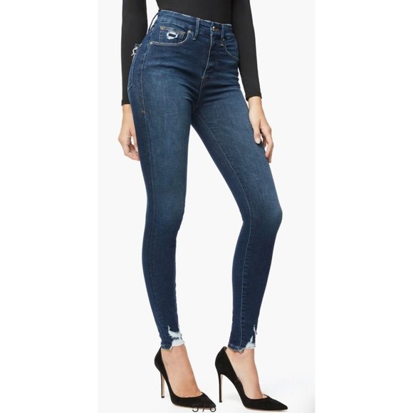 NWT Good American Good Waist Jeans 00/24 Stretch Inseam 29" Style GW067T - Picture 1 of 9